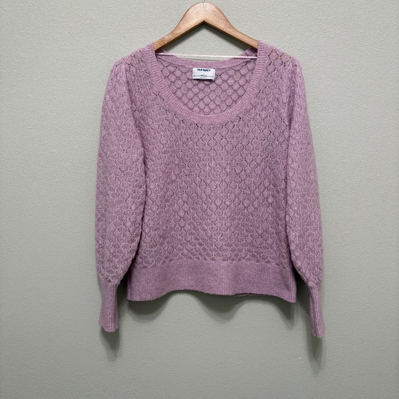 Old Navy Pointelle Sweater - Pink, L - Picture 2 of 7